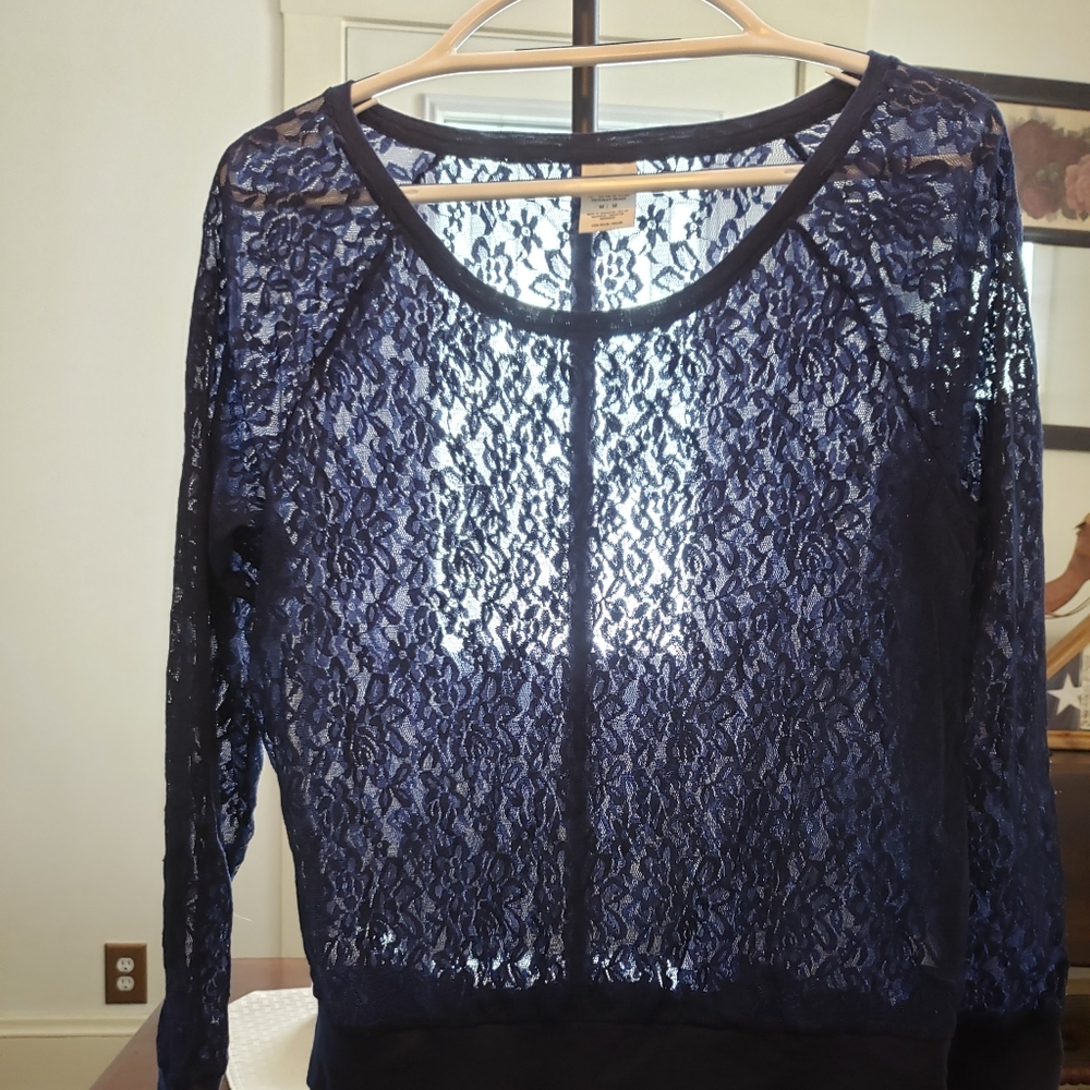 Lace see through top